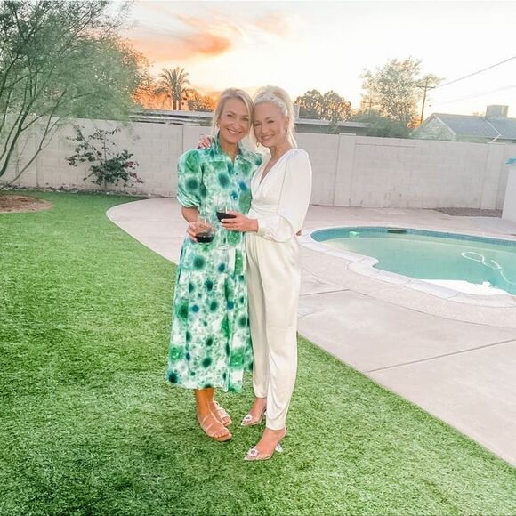 HUNTER BELL Blue Long Sleeve Puff Sundress - Picture 4 of 9